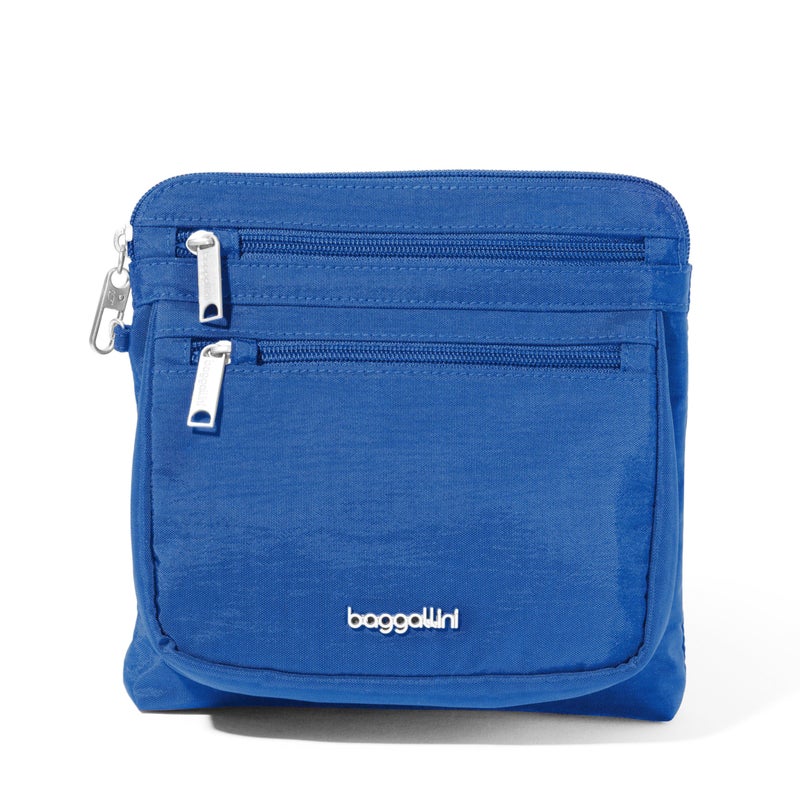 Baggallini Securtex Anti-Theft Crossbody 8.25"x8.25" Lightweight Travel Purse with RFID Card Slots Cut-Resistant Strap - Image 1