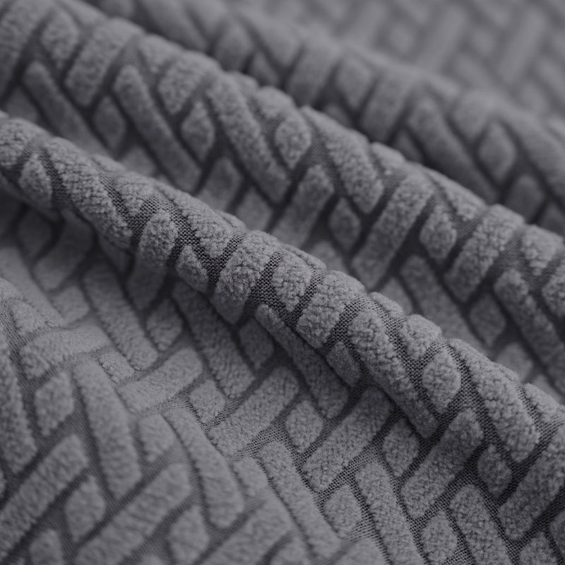 Navy Blue Stretch Spandex Bench Cover Washable Soft Jacquard Protector - Image 5