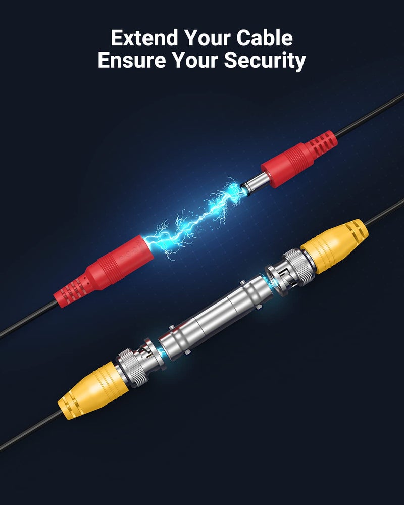 ANNKE (4) 150 Feet Video Power Cable for Security Camera System, All-in-One BNC Extension Surveillance Camera Cable for CCTV Security DVR System Installation, Free 4 x BNC Connectors Included - Image 5