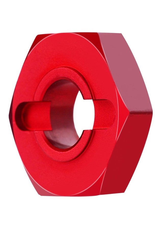 Mesimsple Alloy Wheel Hex Hub Lock Nut & Body Clips for 1/16 H16207 16208 16209 16210 H16H H16E H16P H16BM H16BM H16GT H16DR Series Upgrades Part Red - Image 3