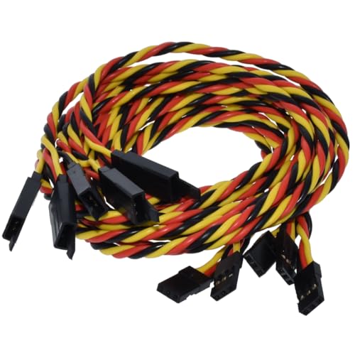 BackBay R/C BackBay RC 20awg Servo Extension Wire wSafety Clip 100 Strands for RC Vehicles Drones EBikes 8 Lengths 5 Wires per Pack 60CM 24in - Image 5