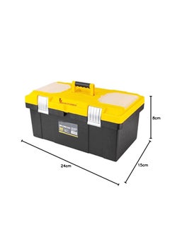 Malfah Enterprises Malfah Tool Box Plastic With Metal Lock 19 Measured Diagonally Like Tv Screen With Tray DLTC290  - Image 5
