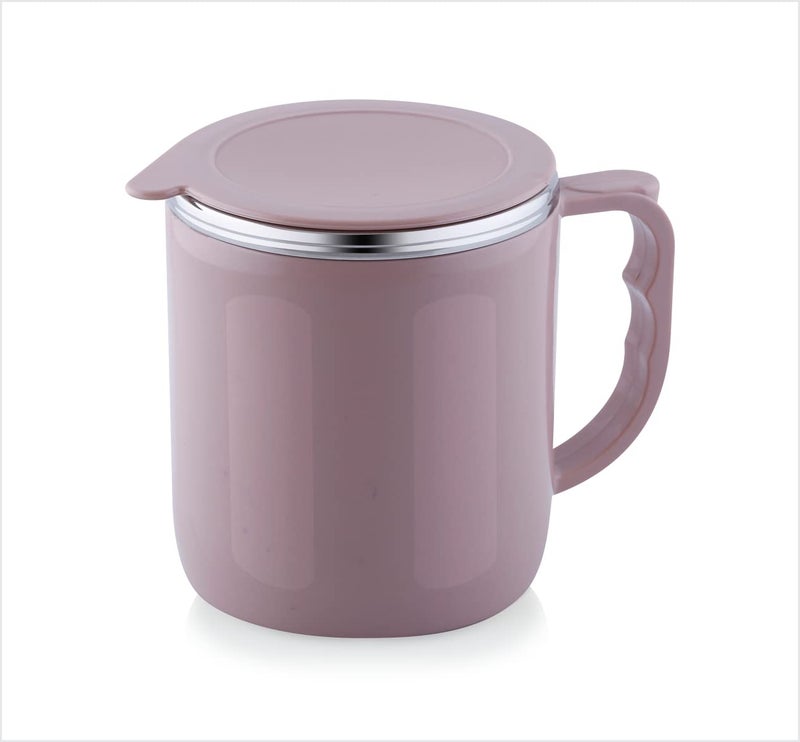 MARWALL Inner Stainless Steel Double Wall Coffee Mug with Lid200ml Pack of 2 PcsMulti Color - Image 2