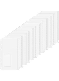 erorex 12Pcs A6 Pvc Zipper Envelope Set With Label Pockets Binder Folders  - Image 1
