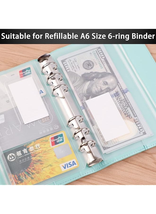 erorex - 12Pcs A6 Pvc Zipper Envelope Set With Label Pockets Binder Folders - Image 1