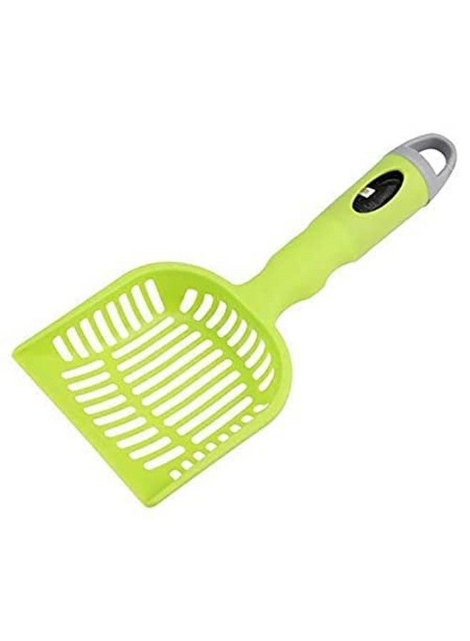 مغرفة فضلات القطط مع 15 قطعة من أكياس البراز، مغرفة فضلات بلاستيكية مع مادة البولي بروبلين الصديقة للبيئة، مغرفة منخل فضلات متينة - مصممة لسهولة الغربلة (قد يختلف اللون) (عبوة من قطعة واحدة) - Image 2