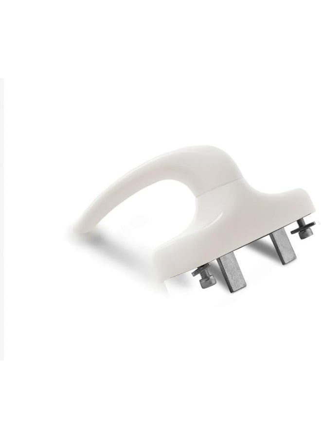 Biella Window Handle | Universal Locking Mechanism Aluminium Window Door Handle, Ideal For Home, Office, Interior And Exterior Use (White)  - Image 1