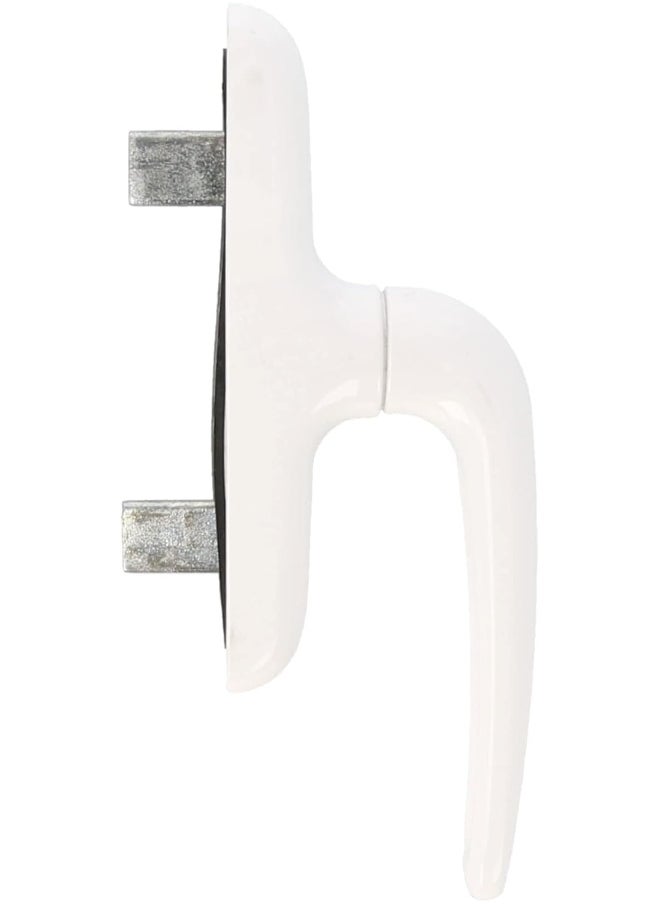 Biella Window Handle | Universal Locking Mechanism Aluminium Window Door Handle, Ideal For Home, Office, Interior And Exterior Use (White)  - Image 2