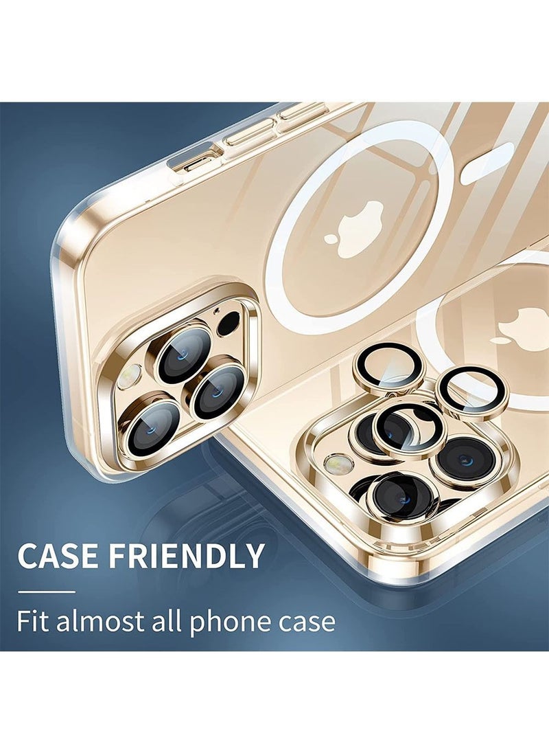 Generic Anti-scratch Tempered Glass Camera Cover For iPhone14 Pro / 14 Pro Max Gold  - Image 4