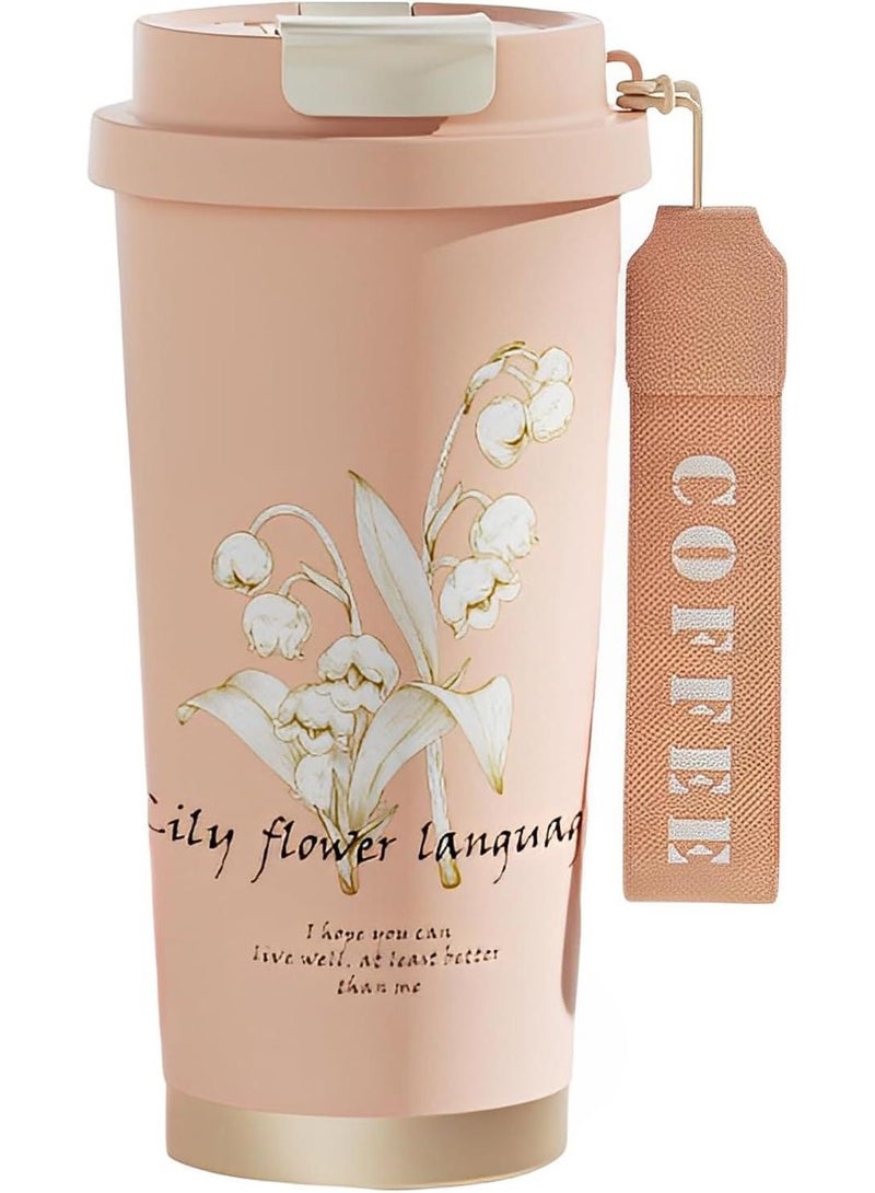Y&D Simple Modern Travel Coffee Mug Tumbler with 360° Sealing Ceramic-Lined Insulated Stainless Steel Cold Brew Iced Coffee Cup Thermos Gifts for Women Men Her Him 17oz  - Image 1
