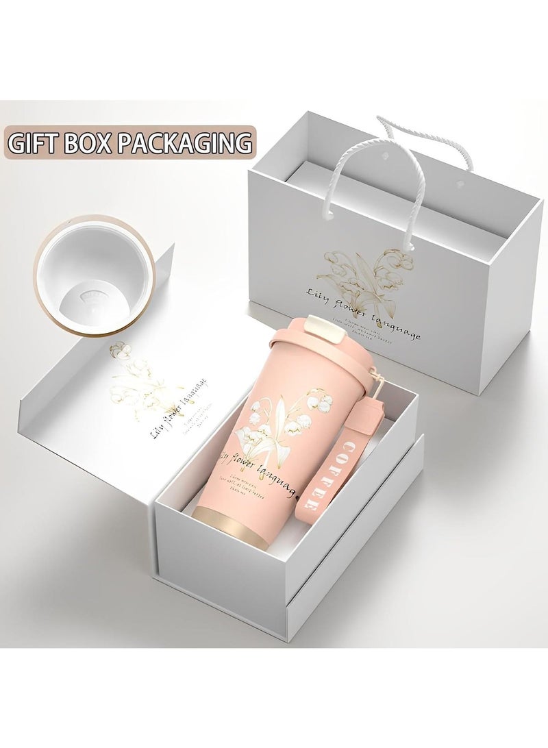Y&D Simple Modern Travel Coffee Mug Tumbler with 360° Sealing Ceramic-Lined Insulated Stainless Steel Cold Brew Iced Coffee Cup Thermos Gifts for Women Men Her Him 17oz  - Image 3