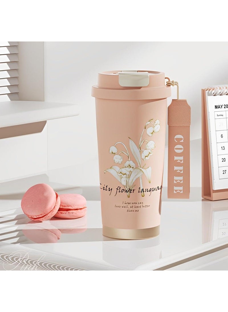 Y&D Simple Modern Travel Coffee Mug Tumbler with 360° Sealing Ceramic-Lined Insulated Stainless Steel Cold Brew Iced Coffee Cup Thermos Gifts for Women Men Her Him 17oz  - Image 5