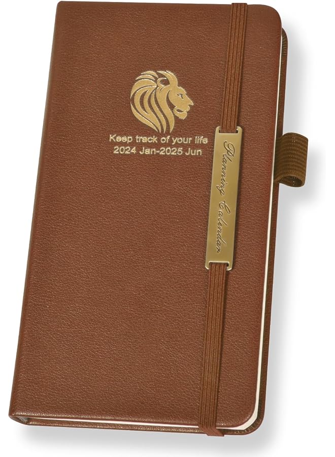 erorex 2024 2025 Pocket Planner Weekly And Monthly 18 Months Pocket Calendar Jan. 2024 Jun. 2025 Weekly And Daily Appointment Book Pocket Calendar 2024 Leather Cover 6.7  - Image 2