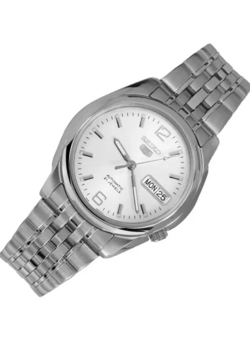 Seiko 5 Automatic White Dial Stainless Steel Men's Watch - Image 2