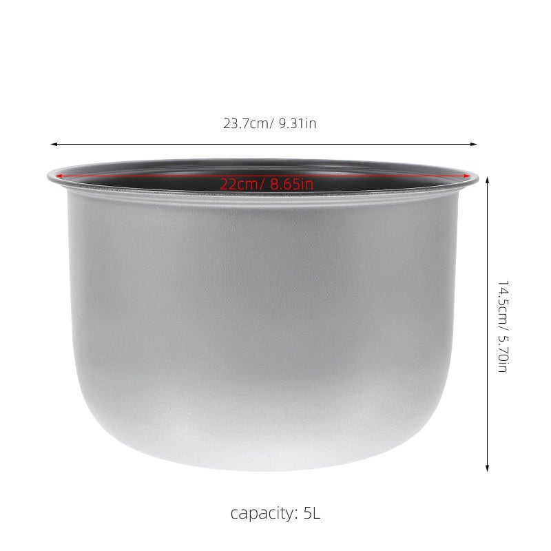 Zerodeko Rice Cooker Inner Pot Replacement 2L Aluminum Alloy Size 18.5X18.5X10.8cm - Image 4
