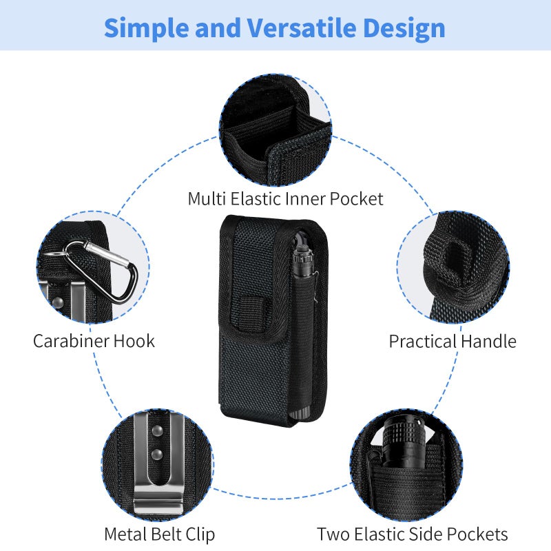 KENOBEE Multitool Sheath EDC Pouch Compatible with Leatherman Wave Plus Wingman Surge Rebar, Multi-Purpose Belt Clip Tool Holder Bag, Utility Tactical Waist Pack Camping Hiking Pocket Organizer Case - Image 5