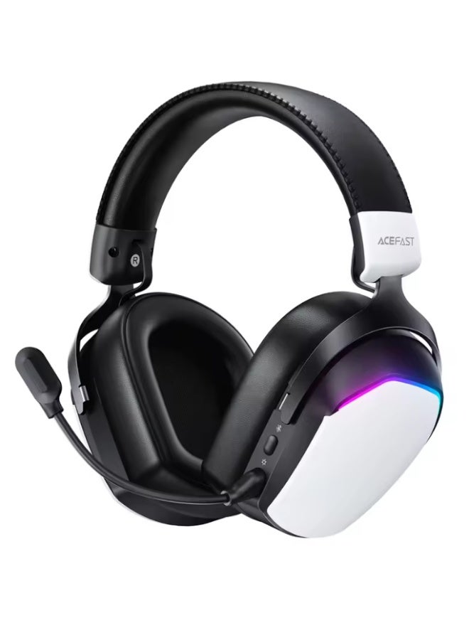 ACEFAST Ultra Low Latency Wireless Gaming Headset with RGB Lighting, Detachable 50mm Microphones, and 2.4G Bluetooth Speaker - Image 1