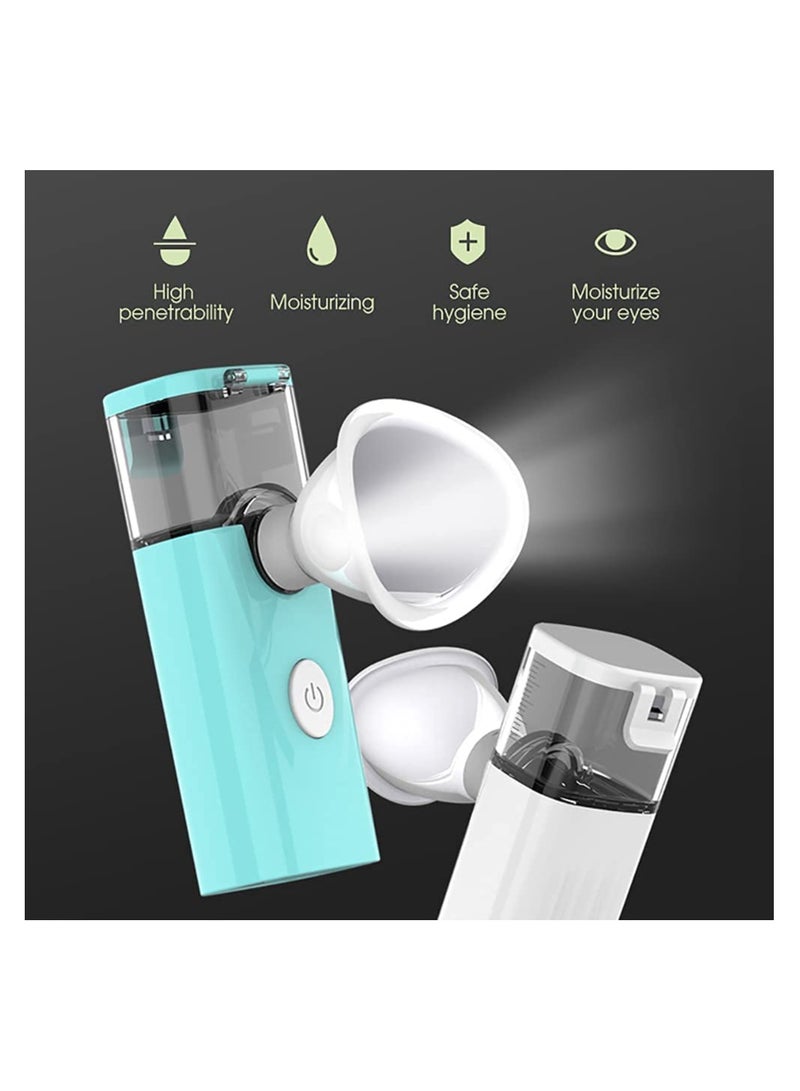 SYOSI Nano Facial Mist, Face and Eye Mist 2 in 1, Rechargeable Portable Personal Hydration Device for Face and Eye Care (Blue) - Image 3
