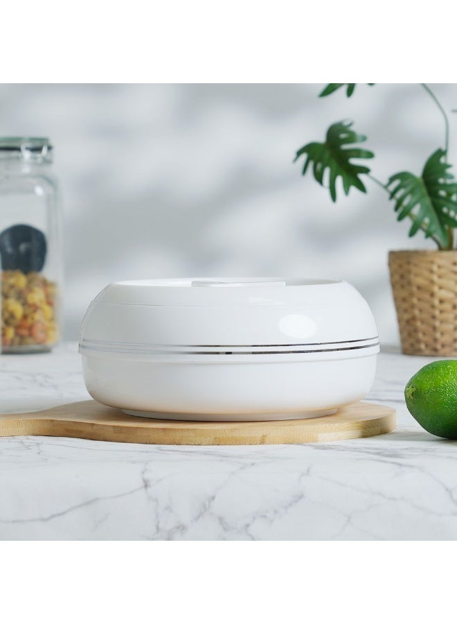 DANUBE HOME Palazio Casserole 7500ml White – Premium Insulated Food Storage & Serving Hot Pot, Leak-Proof, Stylish & Durable Design, Perfect for Family Meals & Parties  - Image 2