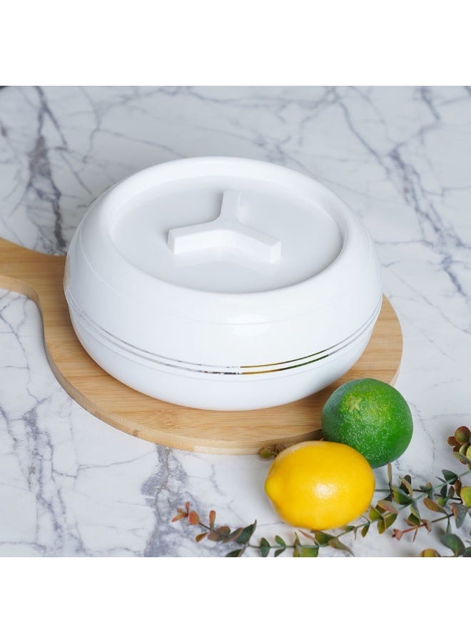DANUBE HOME Palazio Casserole 7500ml White – Premium Insulated Food Storage & Serving Hot Pot, Leak-Proof, Stylish & Durable Design, Perfect for Family Meals & Parties  - Image 1