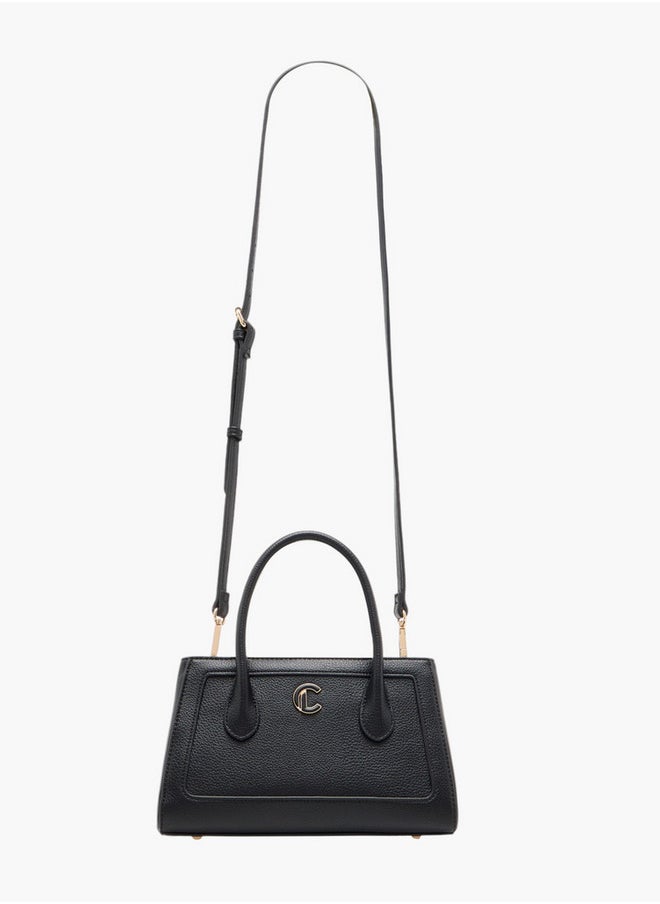 Le Confort Women's Monogram Print Tote Bag with Detachable Strap and Zip Closure  - Image 2
