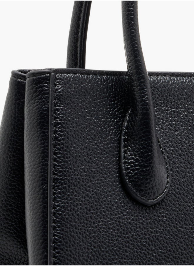 Le Confort Women's Monogram Print Tote Bag with Detachable Strap and Zip Closure  - Image 5