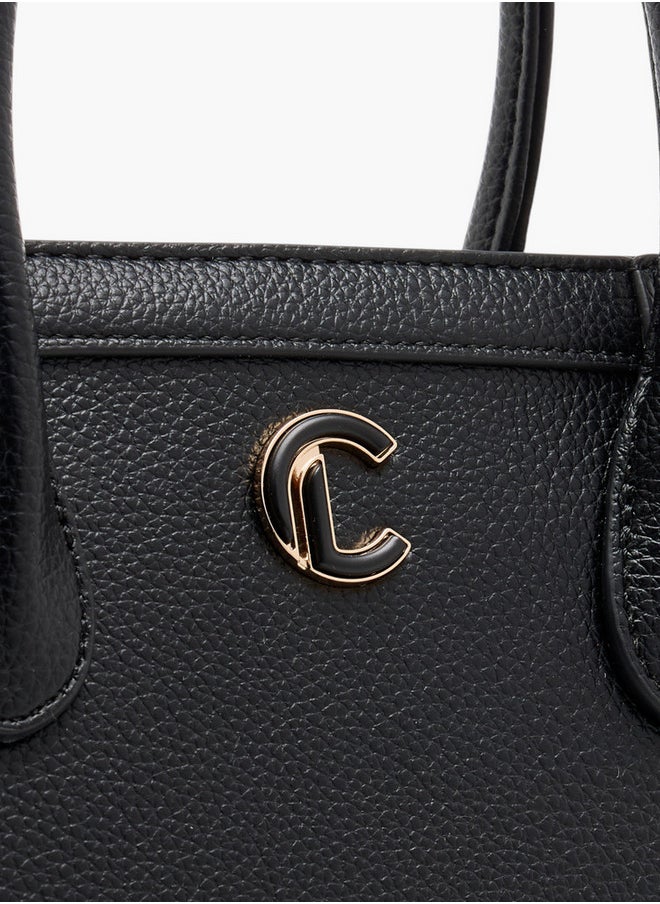 Le Confort Women's Monogram Print Tote Bag with Detachable Strap and Zip Closure  - Image 4