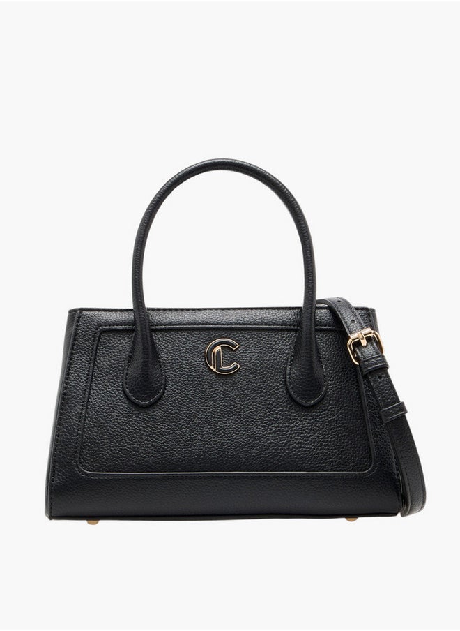 Le Confort Women's Monogram Print Tote Bag with Detachable Strap and Zip Closure  - Image 1