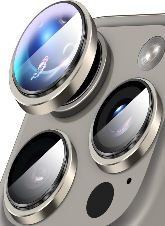 Diruite Camera Lens Protective Film for iPhone 16 Pro/16 Pro Max Lens Protection, HD Tempered Glass Ring for iPhone 16 Pro/16 Pro Max Camera Protection