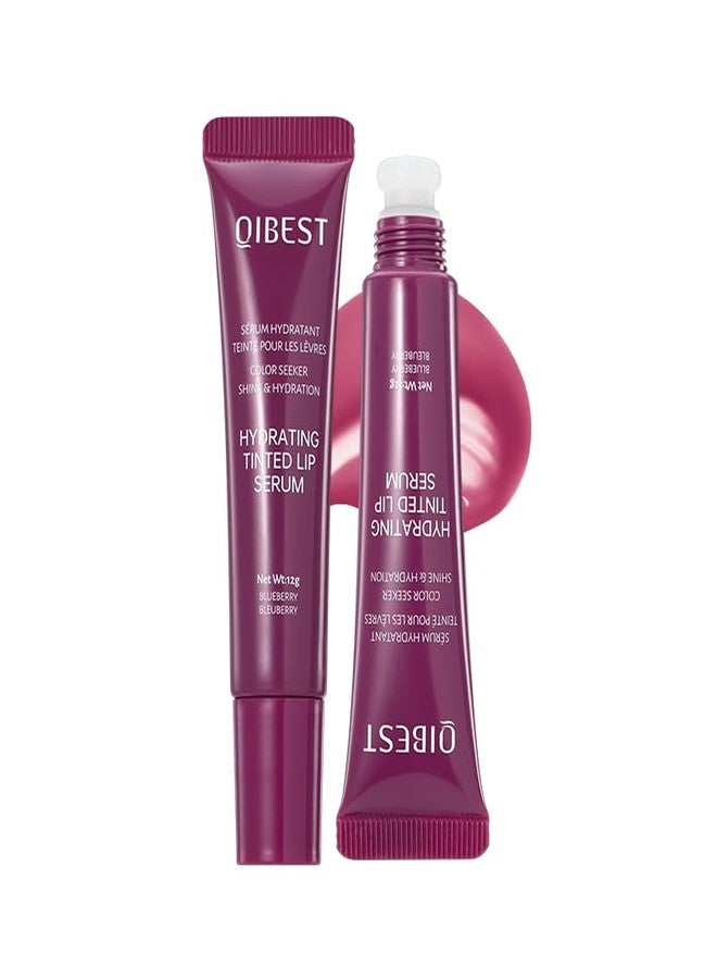 BAISEN DIARY Tinted Lip Serum Gloss - Hydrating Lip Plumper with Natural Shine | Nourishing Jelly Lip Tint for Soft, Full Lips | Non-Sticky, Long-Lasting Color, Moisturizing Lip Makeup (04# Purple Grape) - Image 1