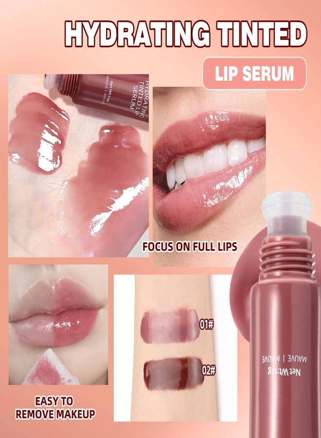 BAISEN DIARY Tinted Lip Serum Gloss - Hydrating Lip Plumper with Natural Shine | Nourishing Jelly Lip Tint for Soft, Full Lips | Non-Sticky, Long-Lasting Color, Moisturizing Lip Makeup (04# Purple Grape) - Image 5