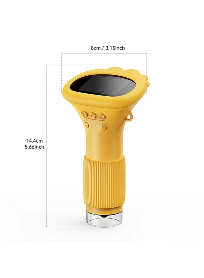 RIVGOT Kids Digital Microscope 2 Inch IPS Screen 1000X Magnification Portable USB Microscope Brown - Image 2