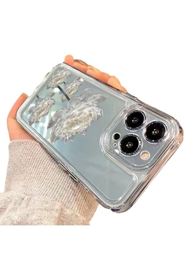 ShebSheb Designed for iPhone 16 Case ,Clear Flower Soft & Flexible Shockproof Floral Women Phone Cover  - Image 5