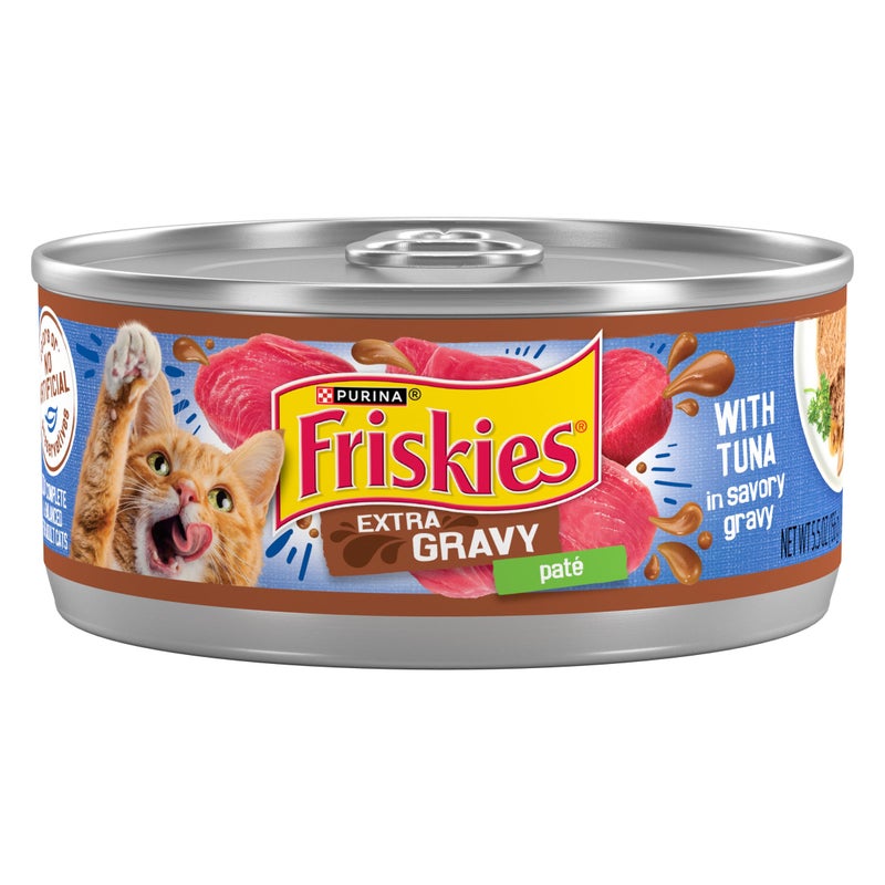 Friskies Purina Friskies Wet Cat Food Pate, Extra Gravy With Tuna - (Pack of 24) 5.5 oz. Cans - Image 1