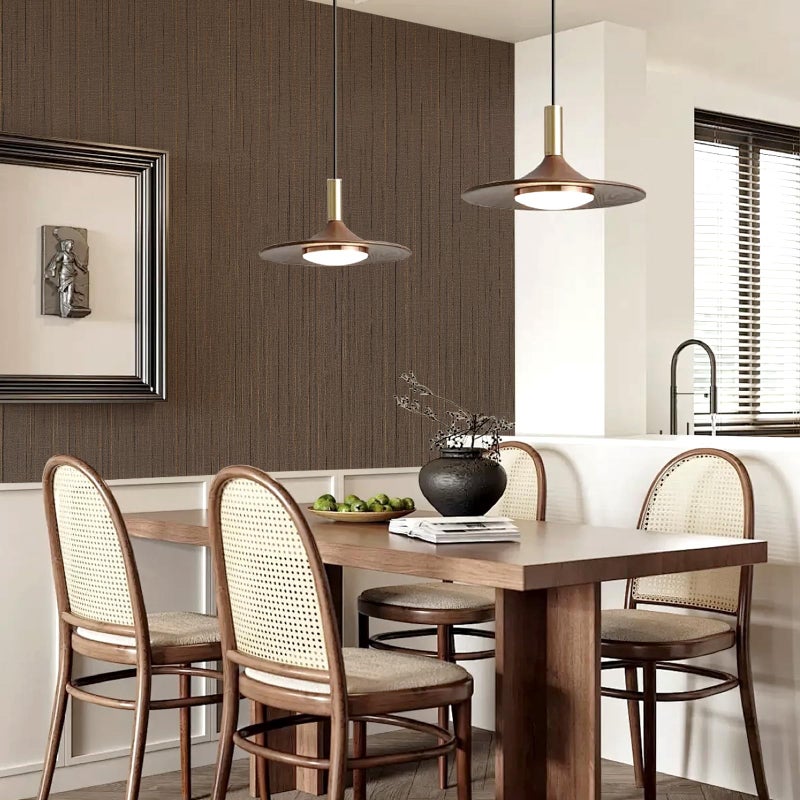 Qianglive Brown Grasscloth Peel and Stick Wallpaper - 15.7"x120" Vintage Texture Removable Waterproof Wall Paper for Room Walls, Cabinets, Furniture, Drawers, Desk - Image 5