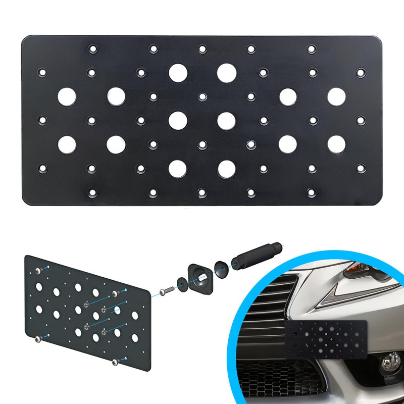 Bumper Tow Hook License Plate Mount Bracket For Lexus IS250 IS350 2006 2015 CT200h 2011 2012 2013 2014 2015 Screws and Wrench Included