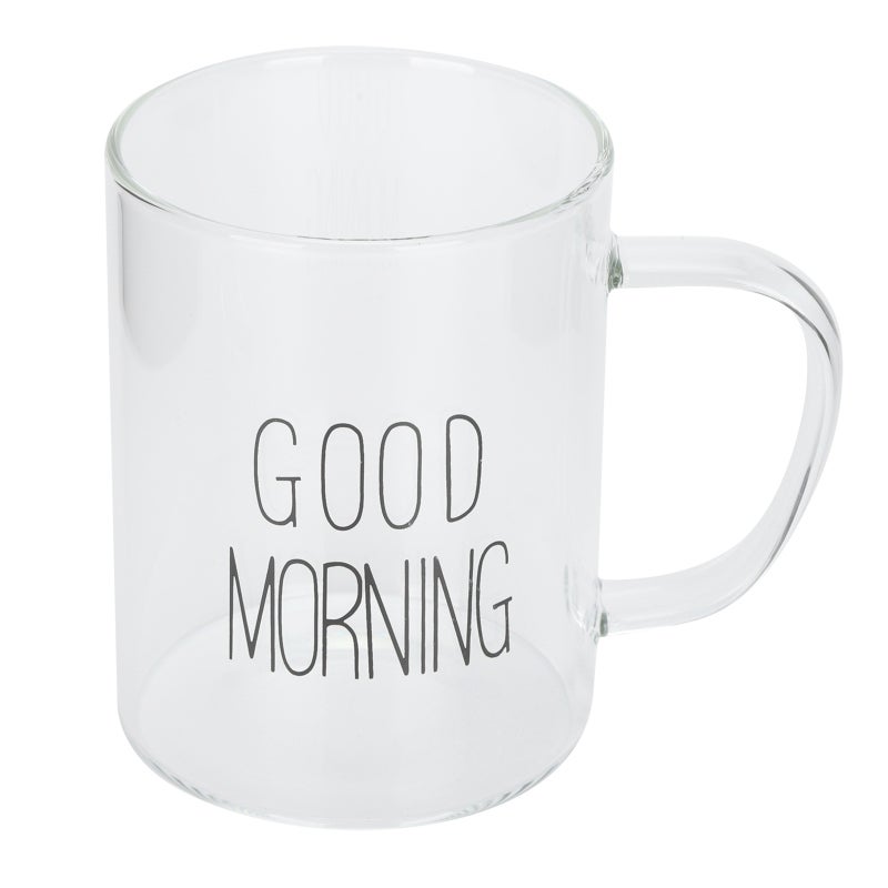 Transparent Glass Mug: Borosilicate Glass, Heat-Resistant & Durable - Wide Flat Bottom, Dishwasher Safe Milk Coffee Mug for Home Kitchen, Bar, Party Use - Image 2