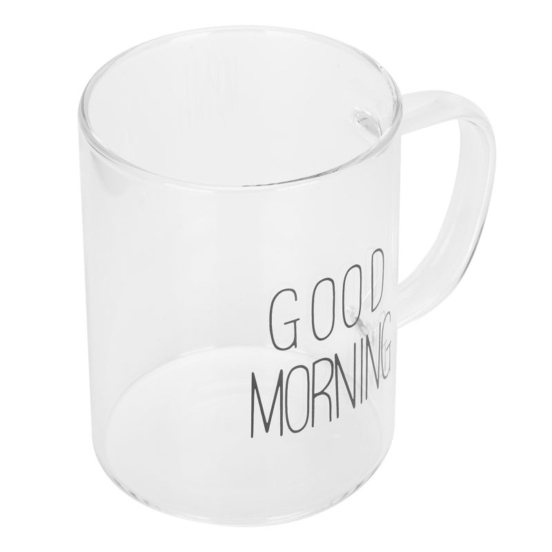 Transparent Glass Mug: Borosilicate Glass, Heat-Resistant & Durable - Wide Flat Bottom, Dishwasher Safe Milk Coffee Mug for Home Kitchen, Bar, Party Use - Image 4