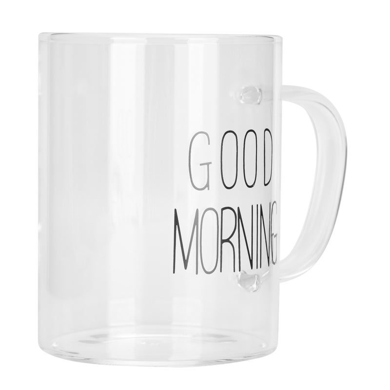 Transparent Glass Mug: Borosilicate Glass, Heat-Resistant & Durable - Wide Flat Bottom, Dishwasher Safe Milk Coffee Mug for Home Kitchen, Bar, Party Use - Image 5