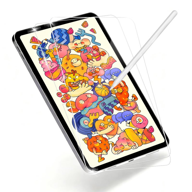 Halloive 2 Pack Paper Glass Screen Protector for iPad A16 11th/10th Generation (11 Inch 2025/10.9 Inch 2022), 9H Tempered Glass, Matte Writing Film, Writing Like on Paper, Auto Alignment Kit, Anti-Glare, Apple Pencil Compatible - Image 1