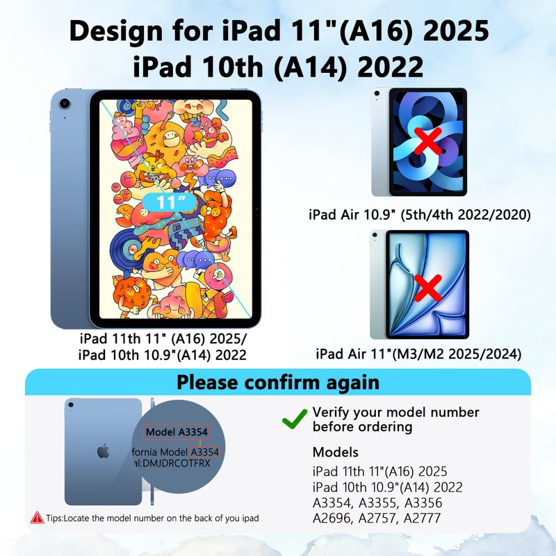 Halloive 2 Pack Paper Glass Screen Protector for iPad A16 11th/10th Generation (11 Inch 2025/10.9 Inch 2022), 9H Tempered Glass, Matte Writing Film, Writing Like on Paper, Auto Alignment Kit, Anti-Glare, Apple Pencil Compatible - Image 2