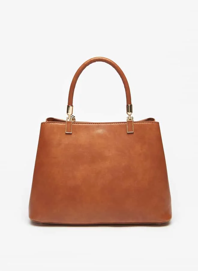 Flora Bella By Shoexpress Women Solid Tote Bag with Handles and Detachable Strap