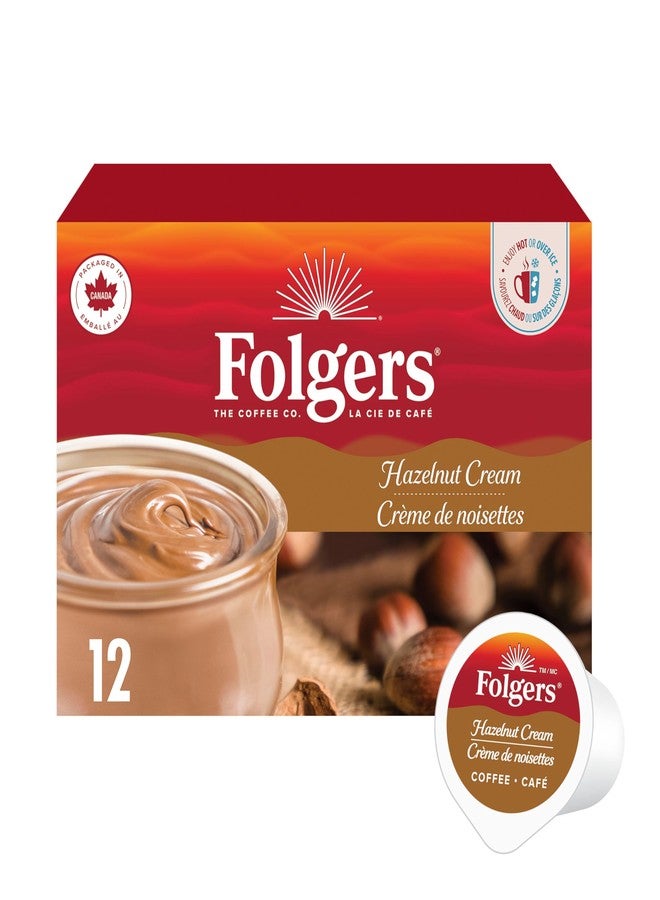 Folgers Hazelnut Cream K-Cup Coffee Pods 12 Count - Image 1