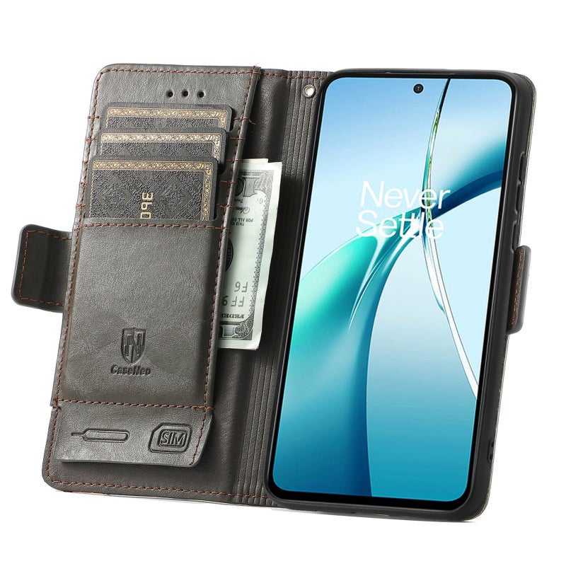 HuHa Protective Cover For Nothing Phone 2a Plus CaseNeo Splicing Dual Magnetic Buckle Leather Phone Case(Gray) - Image 3