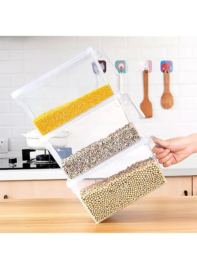 erorex Organizer Plastic Storage Containers with Lid Square Food Storage Organizer Stackable Refrigerator Organizer for Fruits Vegetable Egg Meat 5L Box with Handle(Large Size Set of 4) - Image 4