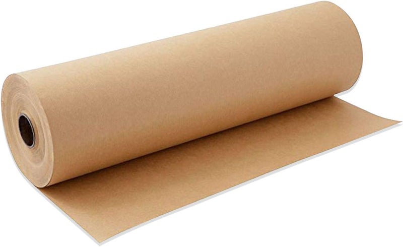 Lainrrew Kraft Paper Roll, 12" x 100Ft Recycled Kraft Paper Wrapping Paper Brown Paper Roll Craft Paper for Gift Wrapping, Packing, Shipping, Moving, Table Runner, Floor Covering, Arts Crafts (Kraft Brown) - Image 1