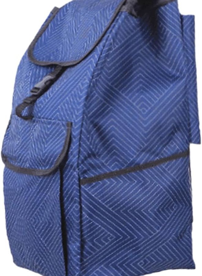 حقيبة عربة تسوق كبيرة السعة مقاومة للماء بديلة من قماش أكسفورد السميك 32x24.5x55 سم - Image 1