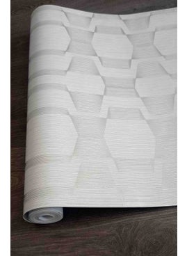 Golden Three-Dimensional Geometric Patterned Wallpaper 53 cm Wide 10 Meters Long  - Image 2