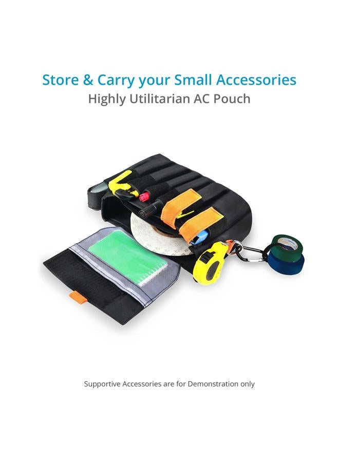 PROAIM Cube AC Pouch (Small) for Camera Assistants, Grips & Techs | Comes with 2.5 Wide Belt Loop & D-Rings | for Utility Tools & Video Accessories (P-CBAC-01), Black, Pouch - Image 2