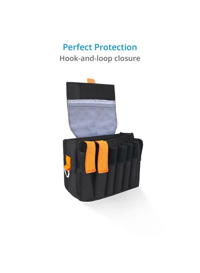 PROAIM Cube AC Pouch (Small) for Camera Assistants, Grips & Techs | Comes with 2.5 Wide Belt Loop & D-Rings | for Utility Tools & Video Accessories (P-CBAC-01), Black, Pouch - Image 3